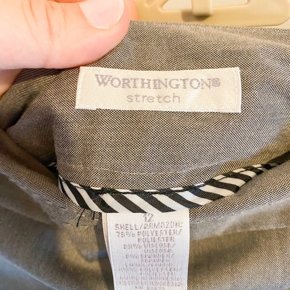 Worthington Classic Pencil Work Skirt Medium Gray Size 12 - Picture 2 of 5